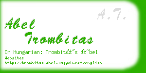 abel trombitas business card